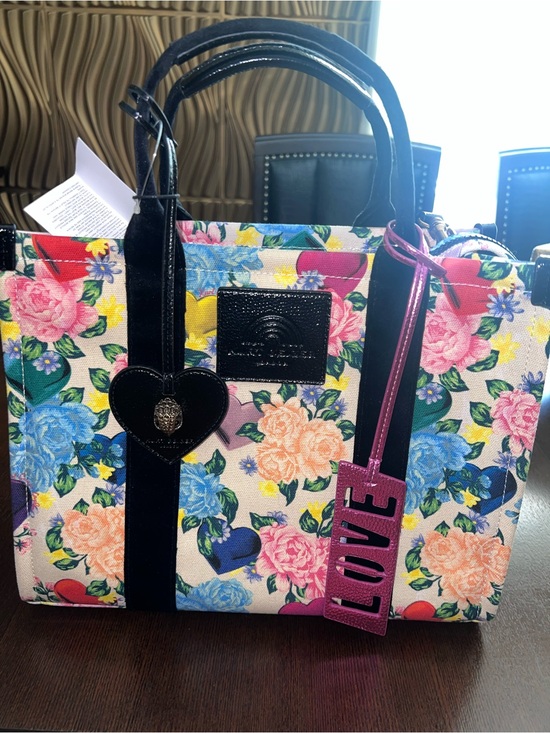 Kurt Geiger Handbags - Kurt Geiger Floral Love Tote Bag with Heart Charm - Multi NWT